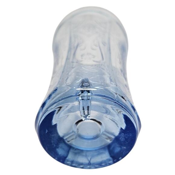 Vintage 70s Madrid Recollection Indiana Glass Blue Taper Candlestick Holder Vase - Picture 2 of 5